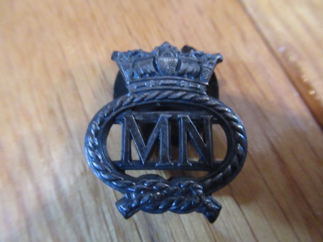 British Merchant Navy button hole pin, silver