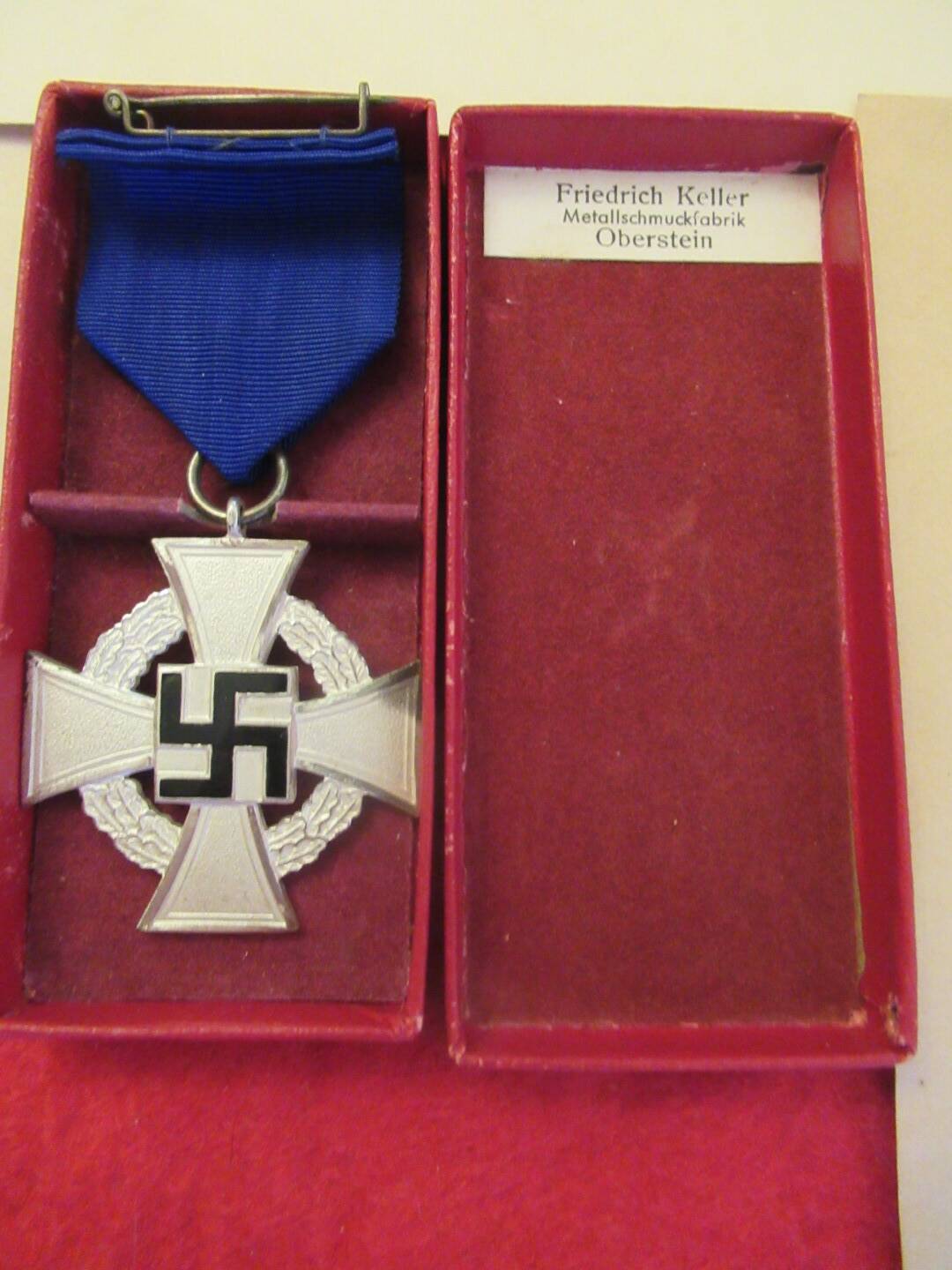 25 years of service boxed medal with 4 award documents