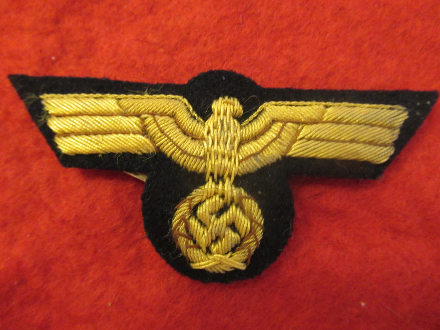 KM officer cap eagle with maker tag