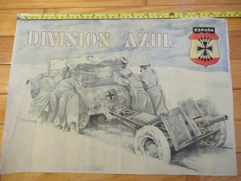 Division Azul poster. Postwar
