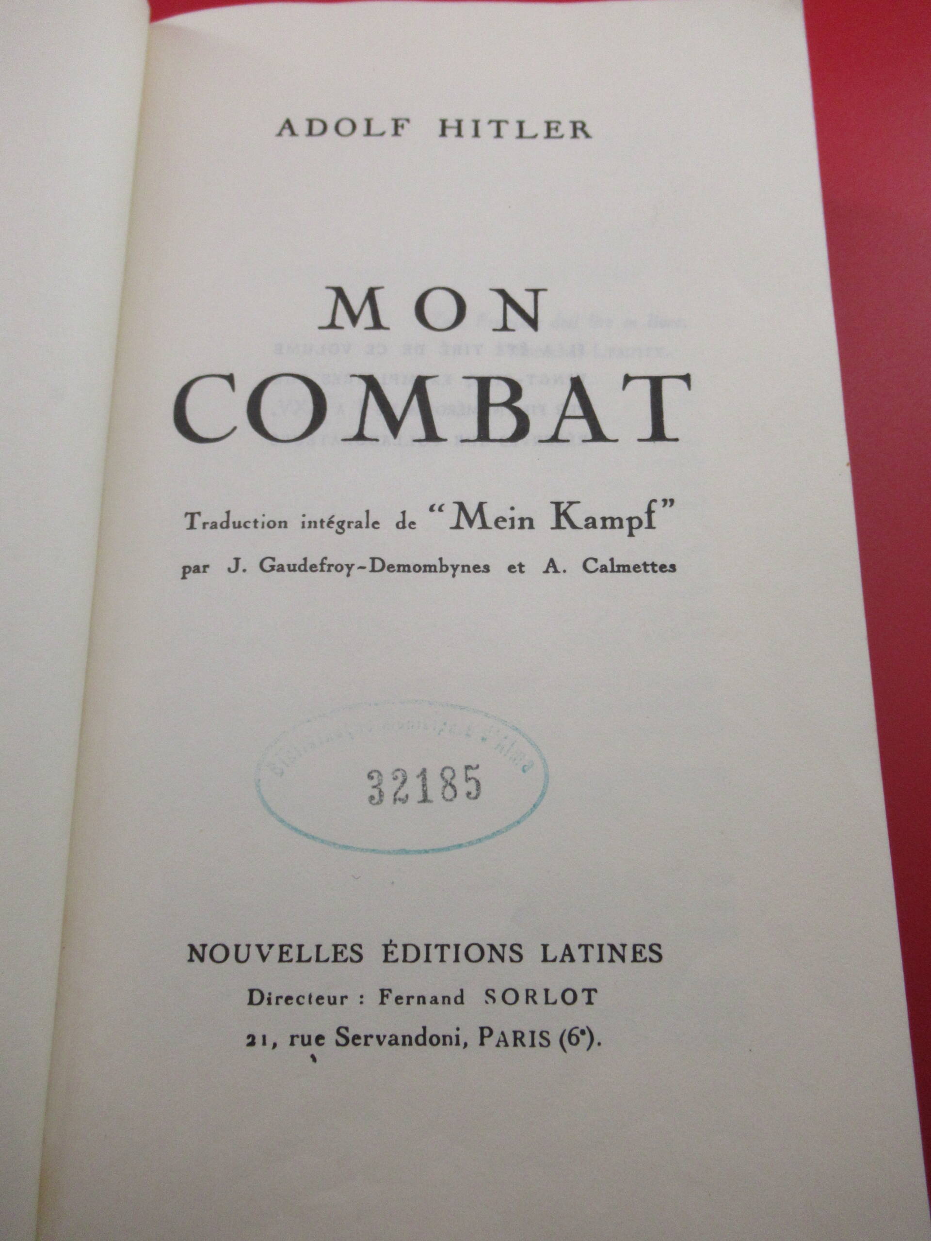 Mein Kampf French Edition post war - Image 5